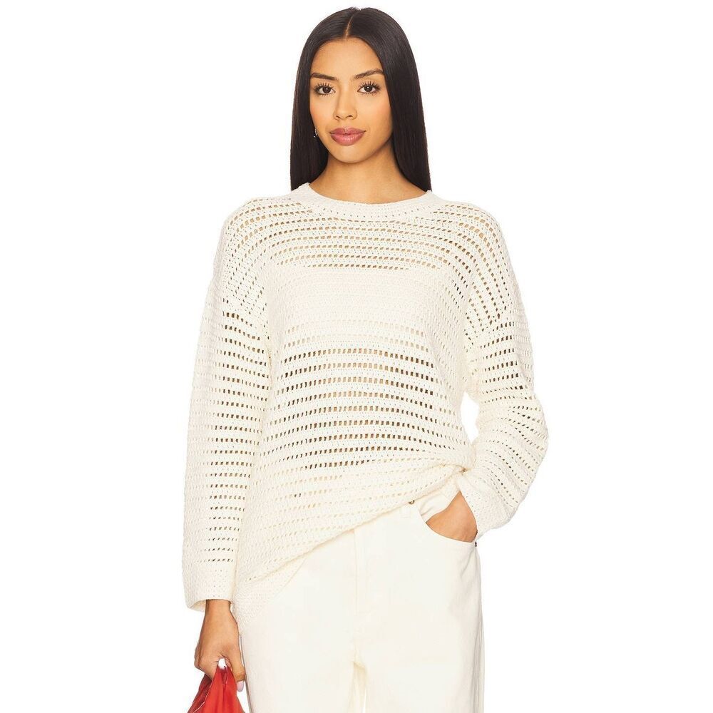 LESET Lucy crocheted cotton sweater XS/S $520